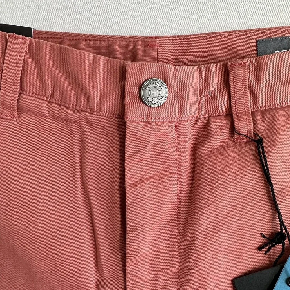 Bonobos Men's Shorts Stretch Washed Chino Coral 30 x 9 NEW - Picture 3 of 7